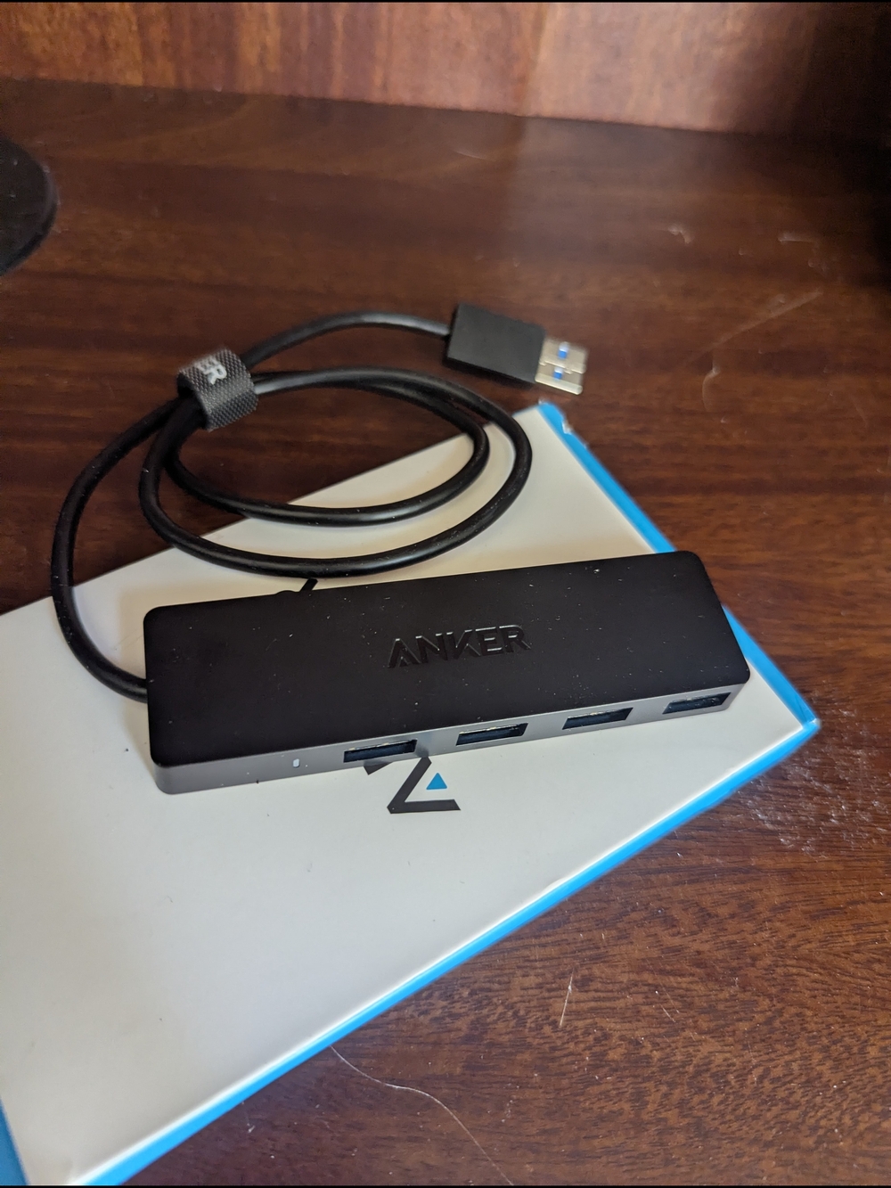 Anker Black 4-Port USB 3.0 Hub with Braided Cable